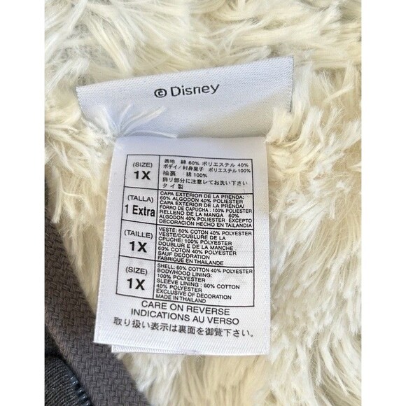 Disney Parks Adult 1X Hoodie Soft Fleece Sherpa Lining Mickey 71 Jacket Coat - Picture 4 of 10